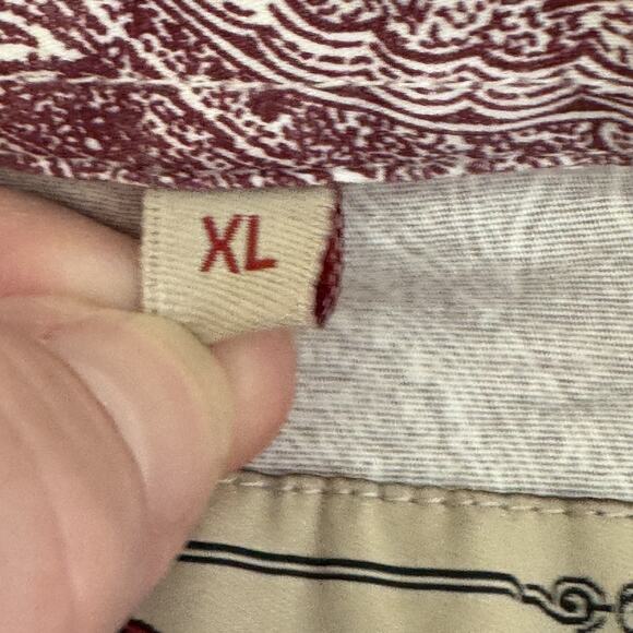 Rafter C Cowboy Collection Shirt Mens XL Red Paisley Pearl Snap Western Rodeo - Picture 10 of 12